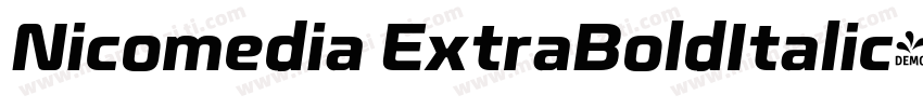 Nicomedia ExtraBoldItalic字体转换